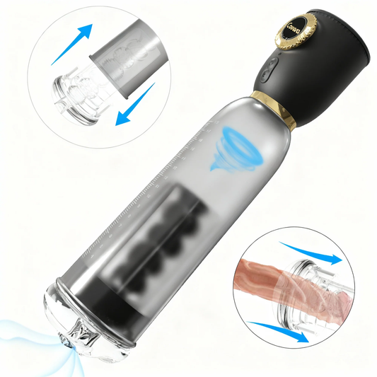 Royal Penile Pump 2-in-1-Dehnungsstraining beinhaltet 6 Saugmodi+5 Druck