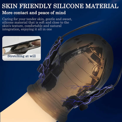 E-stim Extrem Eichel Hülse Penis Trainer Set mit 8 Elektroschock-Modi