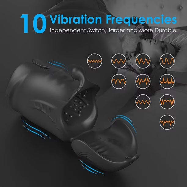 Elektrischer Masturbationsbecher Penistrainer Vibrator Trainer mit 10 Vibrationsmodi