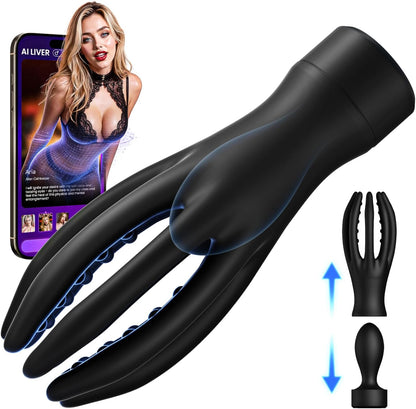 2 IN 1 Penis Trainer Vibratorensets Abnehmbarem Analplug mit 10 Vibrationsmodi