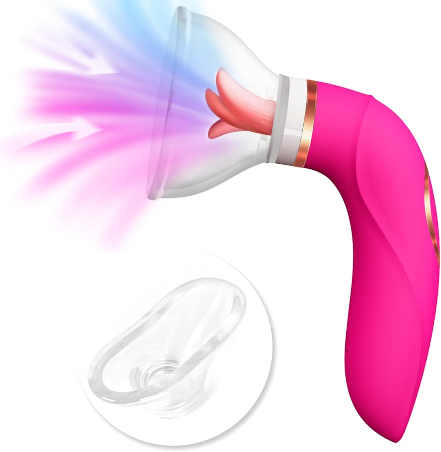 2-in-1 clitoris &amp; nipple stimulator with 8 sucking &amp; 5 tongue modes 