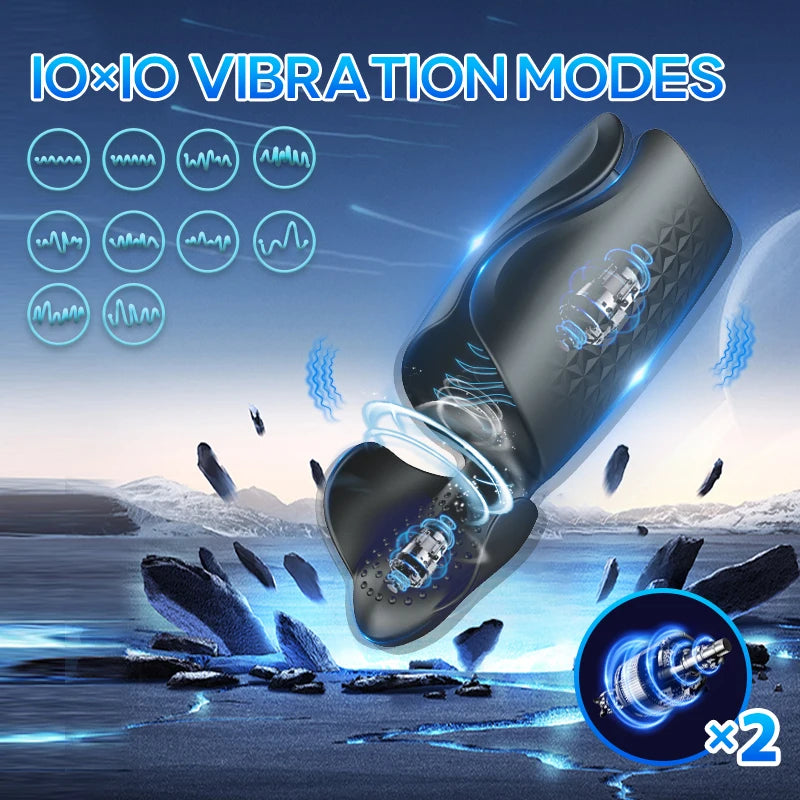 Elektrischer Masturbationsbecher Penistrainer Vibrator mit 10 Vibrationsmodi