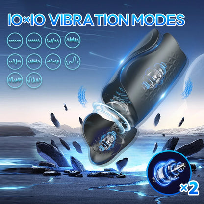 Elektrischer Masturbationsbecher Penistrainer Vibrator mit 10 Vibrationsmodi