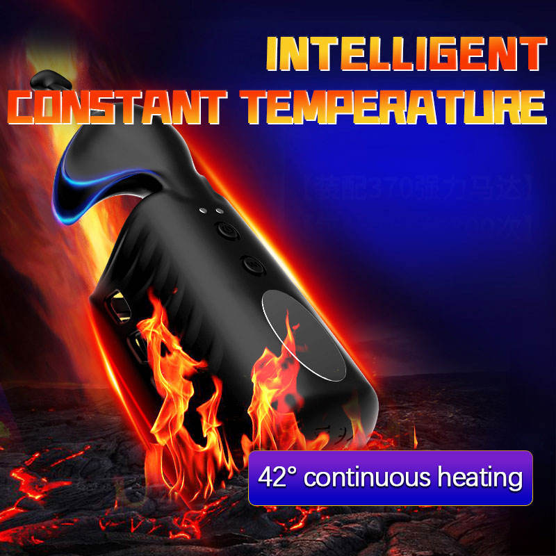42 °C  Intelligentes Thermostat Handgelenk-Trainingsmasturbator Penis Trainer Vibrator mit 10 Vibrationsmodi
