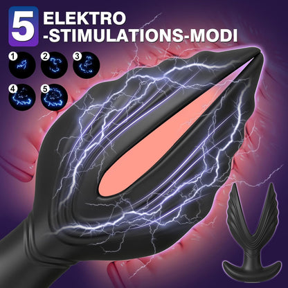 E-stim Anal Expansionsvibrator Prostata Stimulator mit 8 Kraftvolle Vibrationen und Elektroschocks
