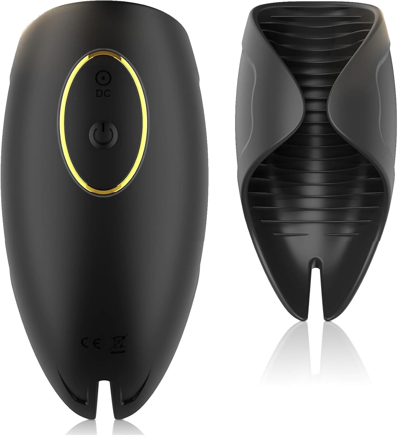 2 IN 1 Rippentunnel Masturbator Penis Trainer Vibrator mit 10 Vibrationsstufen