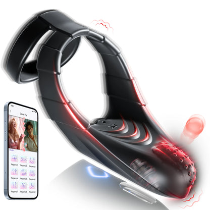 Doppelte Cockring Penistrainer Vibrator Stimulator mit 10 Vibrationsmodi