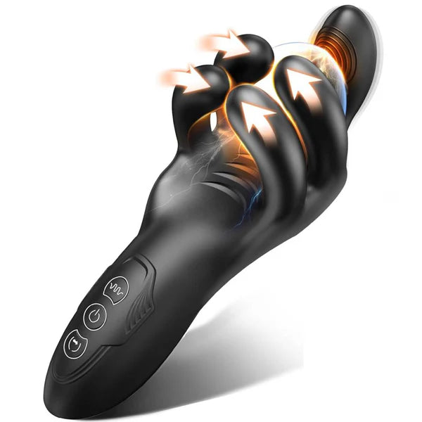 Elektrischer Penisvibrator Eichel Stimulator mit 10 Vibrationsmodi & 10 Knetmodi