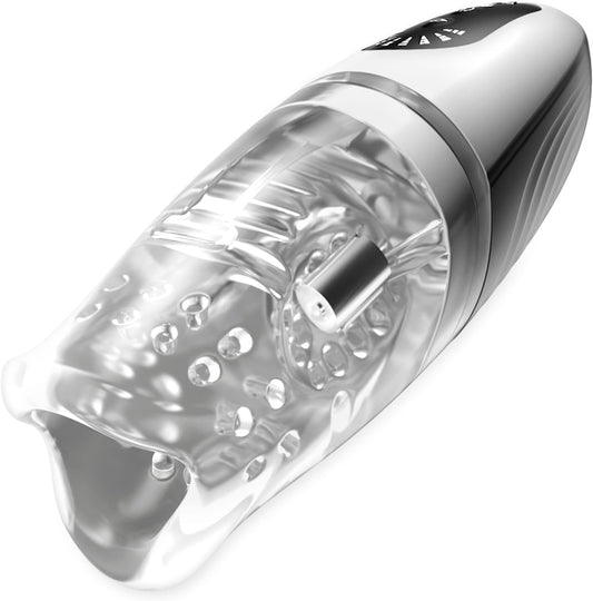 Automatische Masturbatoren Penistrainer Blowjob mit 8 Vibrationsmodi und 5 Bitting