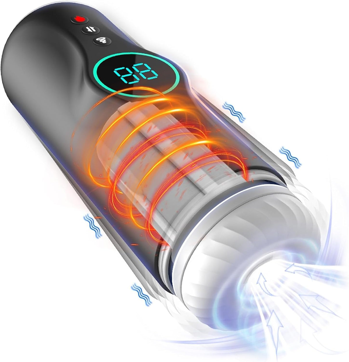 Automatischer Masturbator Penis Stroker Blowjob mit 5 Stoßbewegungen & Vibration & Heizfunktion