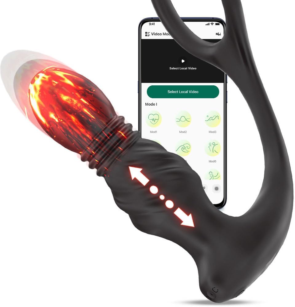 App gesteuerter Analplug Anal Vibrator mit 9 Vibrations und Teleskopmodi