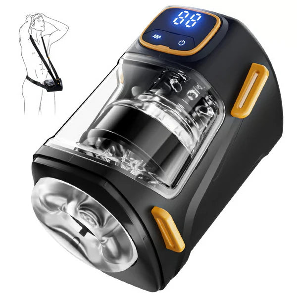 Tragbarer Automatischer Masturbator Stroker Blowjob mit 9 Stoß und 9 Vibrationsmodi