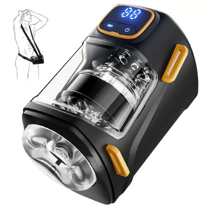 Tragbarer Automatischer Masturbator Stroker Blowjob mit 9 Stoß und 9 Vibrationsmodi