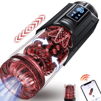 KI-Synchronisierung Automatischer Masturbator Blowjob mit 7 Saug & Stoß & Rotations & Leckmodi