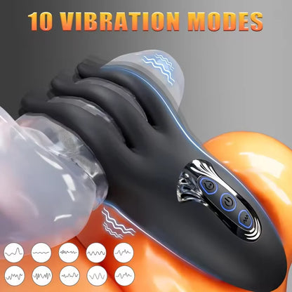 Penis Trainer Eichelvibrator Vibrator Masturbator mit 10 Vibrationsknetmodi