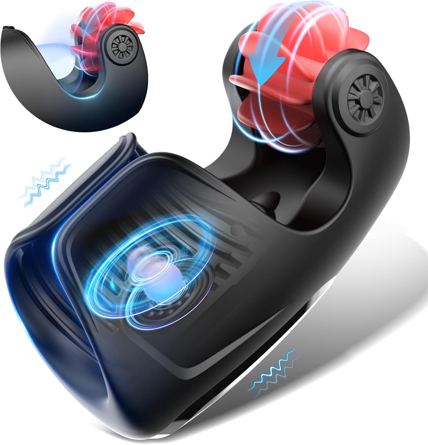 Elektrische Masturbatoren Penis-Trainer Penisringe mit 10 Vibrationsmodi