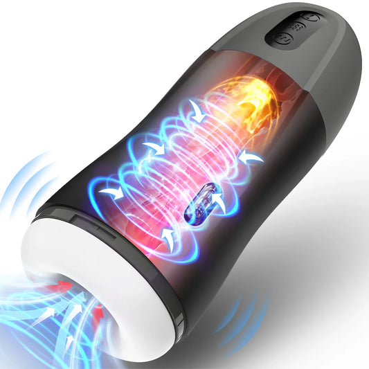 Automatischer Masturbator Penistrainer Stroker mit 12 Vibrations und 4 Saugmodi