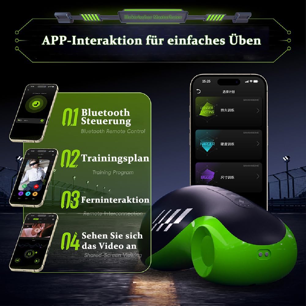 E-stim Penis Trainer Masturbator mit Vibration & Elektroschock & Heizung-Funktion