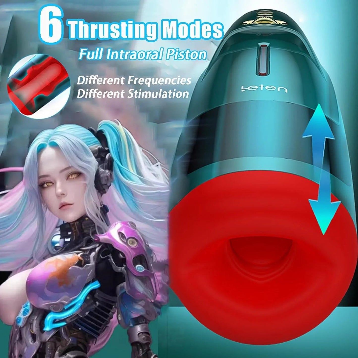 Wickelautomatik Heizung Saugen Masturbator Stroker Blowjob mit 7*7 Smart Modi