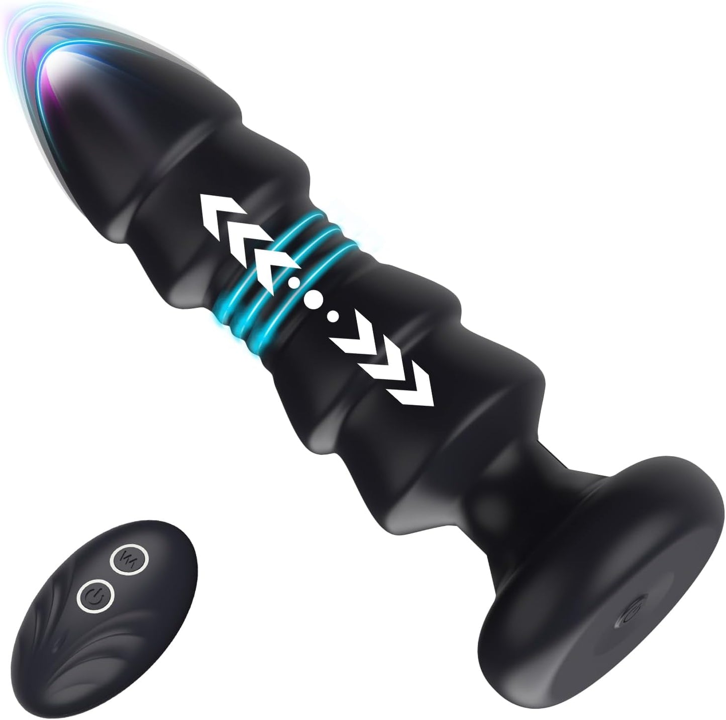 Multifunktional Anal Vibratoren Analvibrator Buttplug Prostata Stimulator mit 5 Teleskopmodi