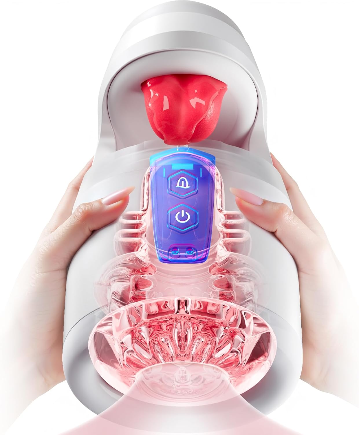 Elektrischer Masturbator Penistrainer Blowjob Stroker mit 10 Stoß und 10 Leckmodi