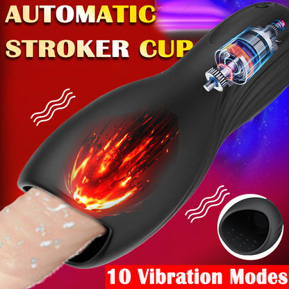 E-stim Penistrainer Eichel Vibrator Stimulator mit 10 Vibrationsmodi & 10 Elektroschocks