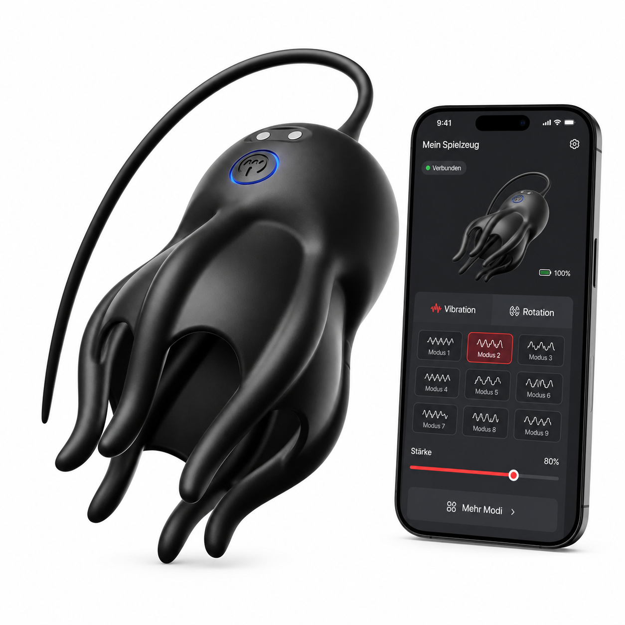 Elektrischer Penistrainer Vibrator Eichelstimulator mit Harnröhrensound & 10 Vibrationsmodi