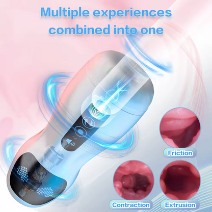 Elektrischer Masturbatoren Penistrainer Stroker Blowjob mit Schnellheizfunktion