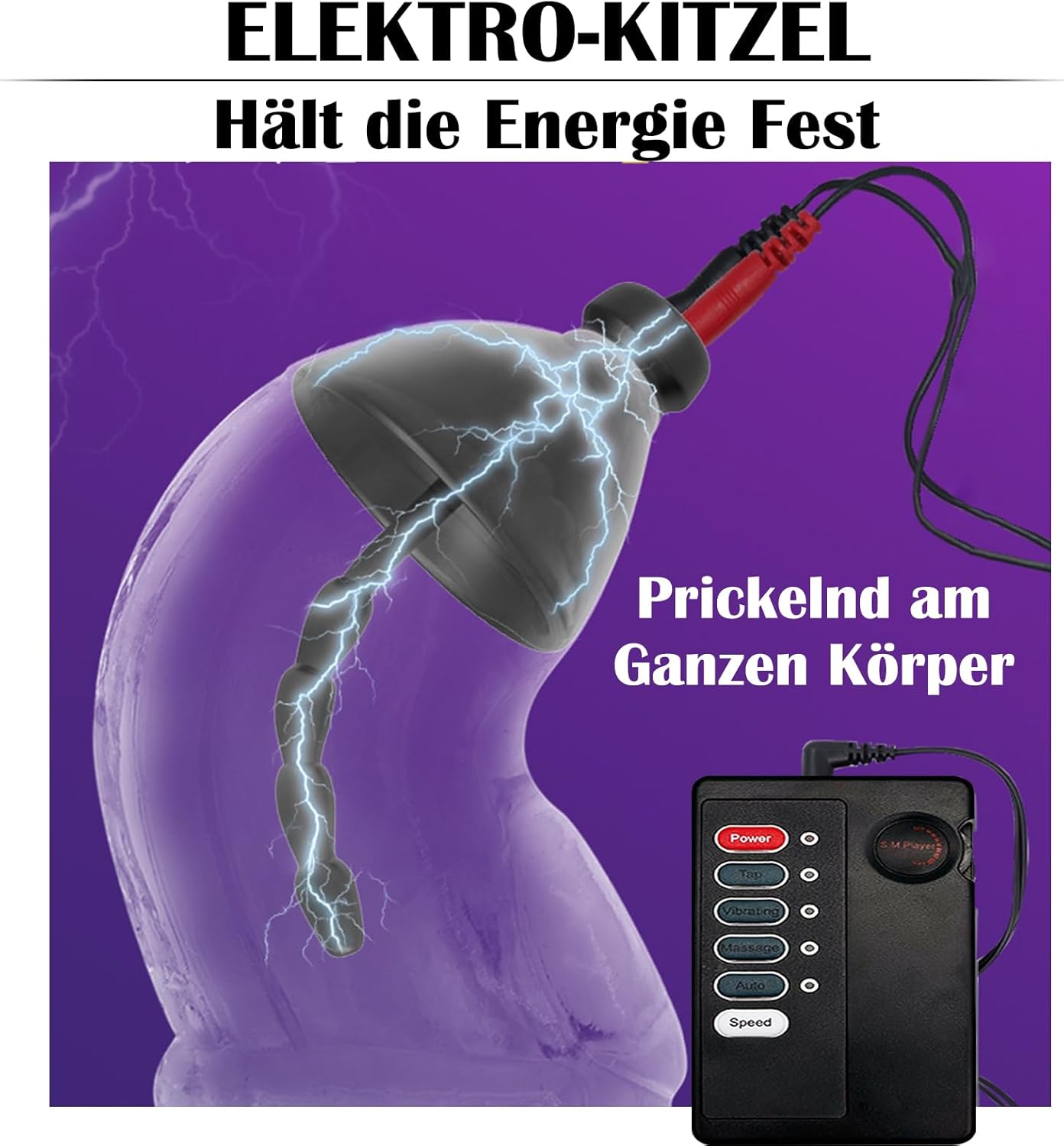 Ernbedienung Elektroschock Penistrainer Stimulator Anal Plug Set