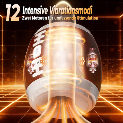Fußballform Penis Trainer Blowjob Stroker Masturbator mit 12 Vibrationsmodi