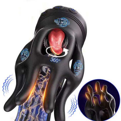 Eicheltrainer Penistrainer Vibrator Massage mit 10 Vibrations & Rotationsmodi