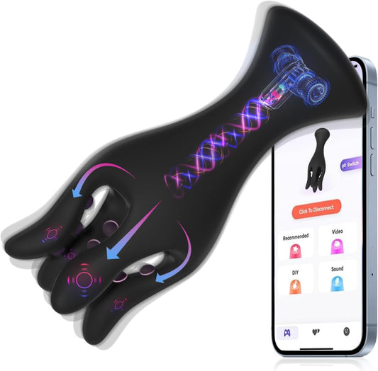 2 in 1 Penismassagegerät Elektrischer Penistrainer Masturbieren mit 9 Vibrationsmodi