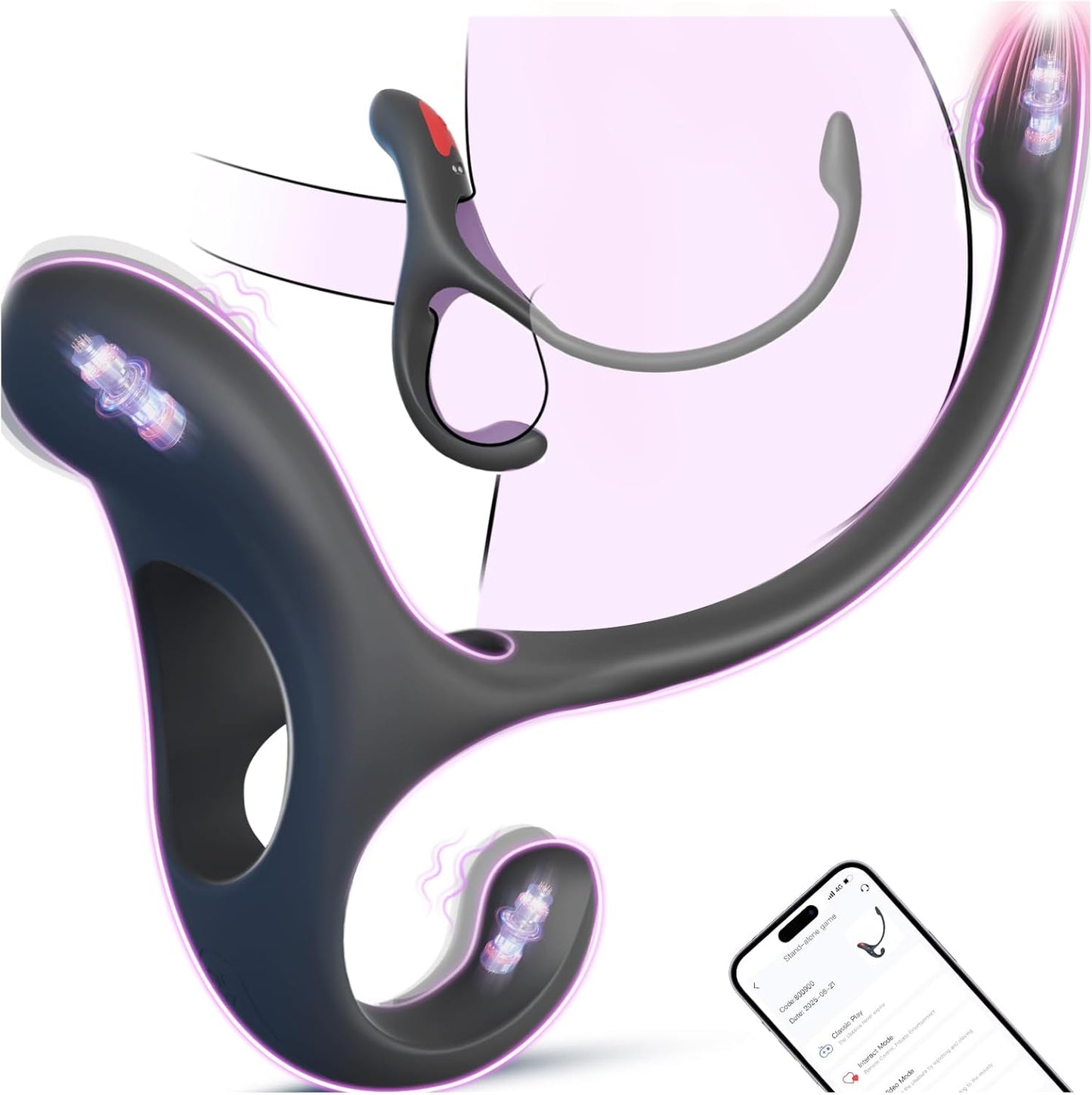 Analplug Prostata Hoden Stimulator Penisring Klitorisstimulator mit 10 Vibrations