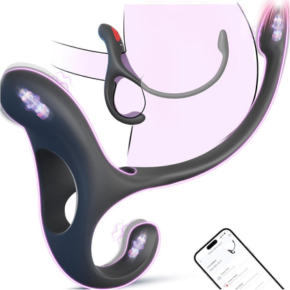 Analplug Prostata Hoden Stimulator Penisring Klitorisstimulator mit 10 Vibrations
