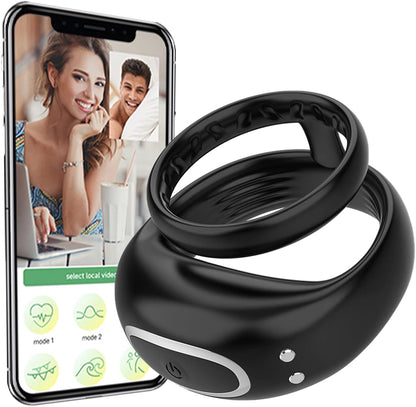 2 IN 1 Dubbele Cockring Penis Vibrator Stimulator mit 10 Vibrationsfrequenzen