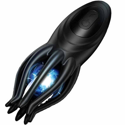 E-stim Penistrainer Vibrator Eichelmassagegerät mit 12 Vibrationsmodi & 7 Elektro Modi