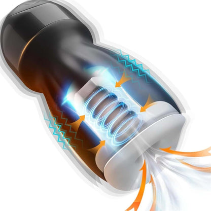 360° Vollumhüllungs Penistrainer Vibrator Masturbator mit 10 Vibrations und Trainingsmodi