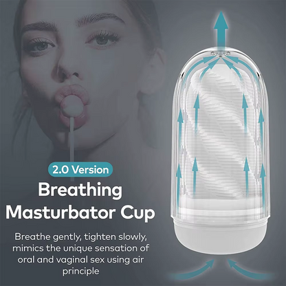 3D Selbstansaugender Luftprinzip Masturbator Stroker Taschenmuschi