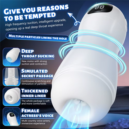 Automatischer Masturbatoren Stroker Blowjob Simulator mit 10 Vibrationen