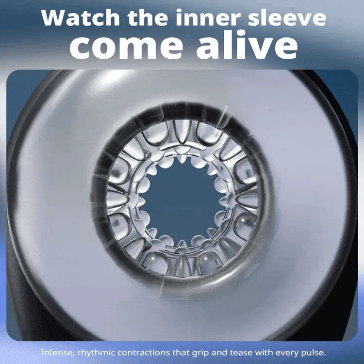 Handfrei Gürtelstil Schub-Strap-on Elektrischer Masturbator mit 9 Ruck & 9 Vibrationsmodi