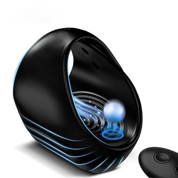 Elektrische Eicheltrainer Penisring Masturbator mit 10 Verschiedene Vibrationsmodi