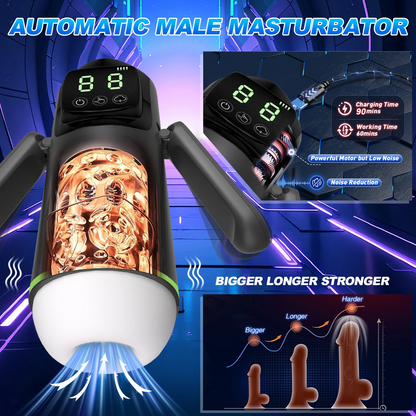 8 IN 1 Automatischer Masturbator Stroker Blowjob mit 7 Vibrationsmodi und Saugmodi