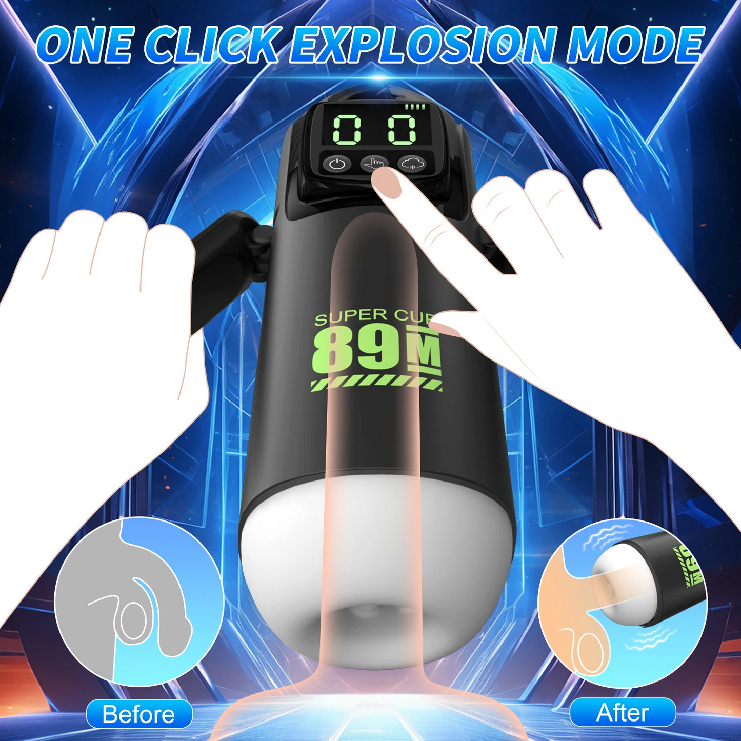 8 IN 1 Automatischer Masturbator Stroker Blowjob mit 7 Vibrationsmodi und Saugmodi