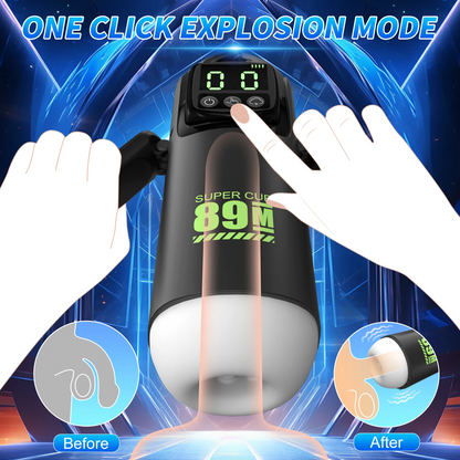 8 IN 1 Automatischer Masturbator Stroker Blowjob mit 7 Vibrationsmodi und Saugmodi