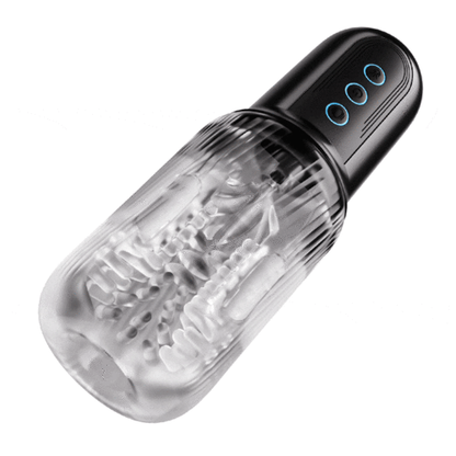 Automatische Penistrainer Mastubator Stroker Blowjob mit 10 Vibrationsmodi & 5 Saugen
