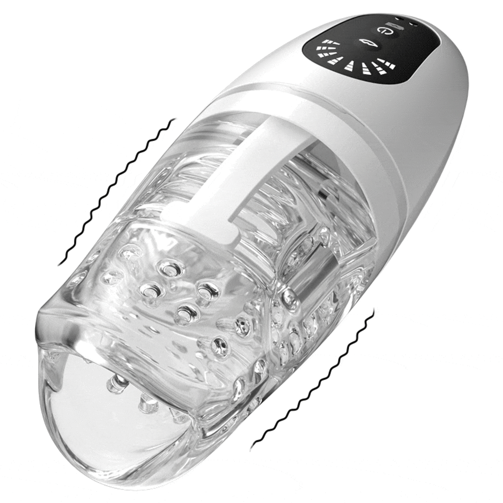 Automatische Masturbatoren Penistrainer Blowjob mit 8 Vibrationsmodi und 5 Bitting
