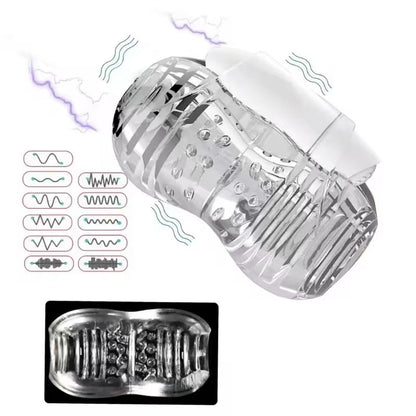 360° Rundum Wrapping Penistrainer Massager Masturbator mit 10 Vibrationsmodi