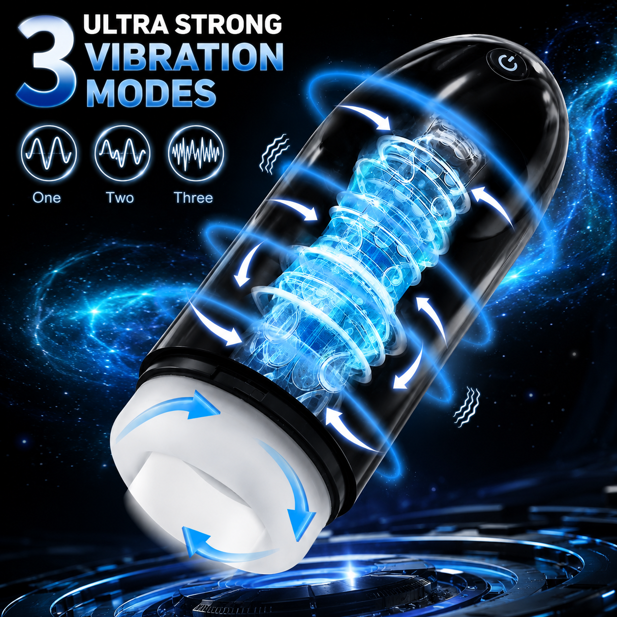 Automatischer Masturbator Pocket Pussy Stroker Machine mit 3 Vibrations und 9 Saugmodi