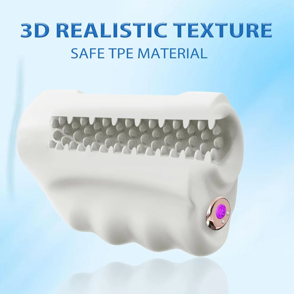 Elektrischer Masturbator mit 9 Vibrationsmodi + integriertes 3D-konkaves Texturdesign