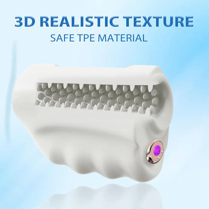 Elektrischer Masturbator mit 9 Vibrationsmodi + integriertes 3D-konkaves Texturdesign